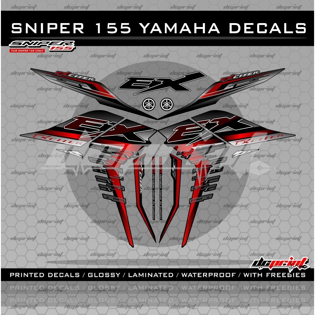 Sniper 155 Sticker Decals High Quality Vinyl Waterproof | Shopee ...
