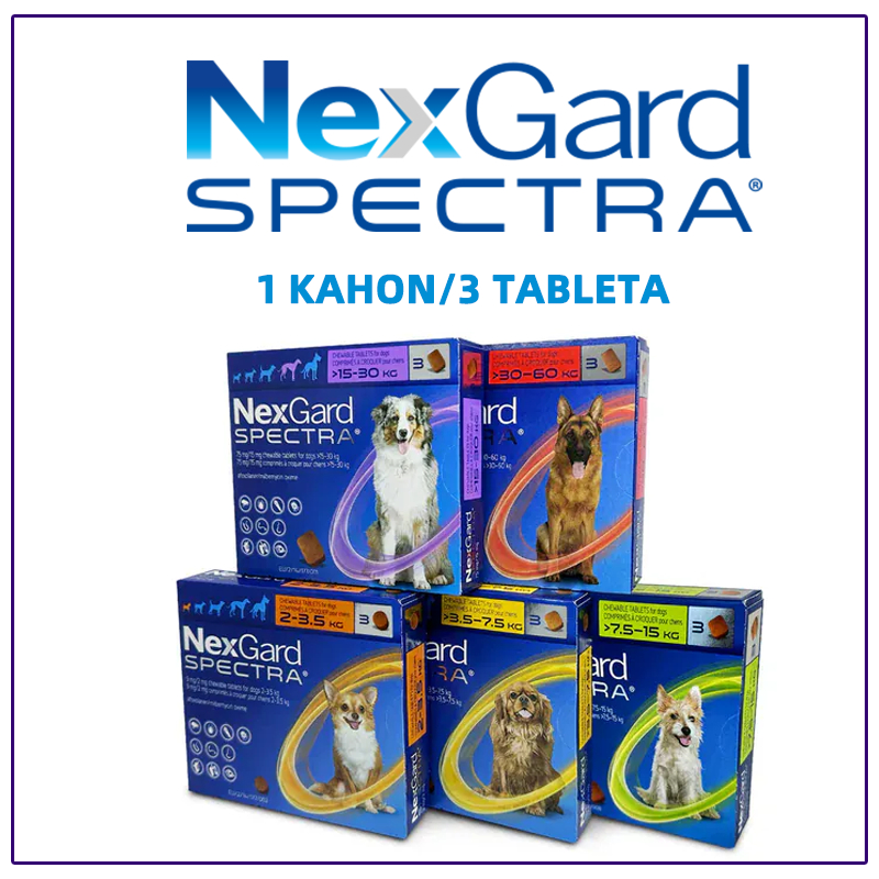 NexGard SPECTRA 3 Tablets/Box Angkop para sa mga asong may bigat na 2 ...