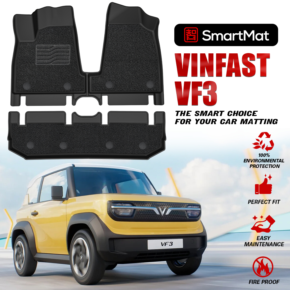 SmartMat Dual Layer Car Mat 2 Rows for Vinfast VF3 2024 up to latest ...