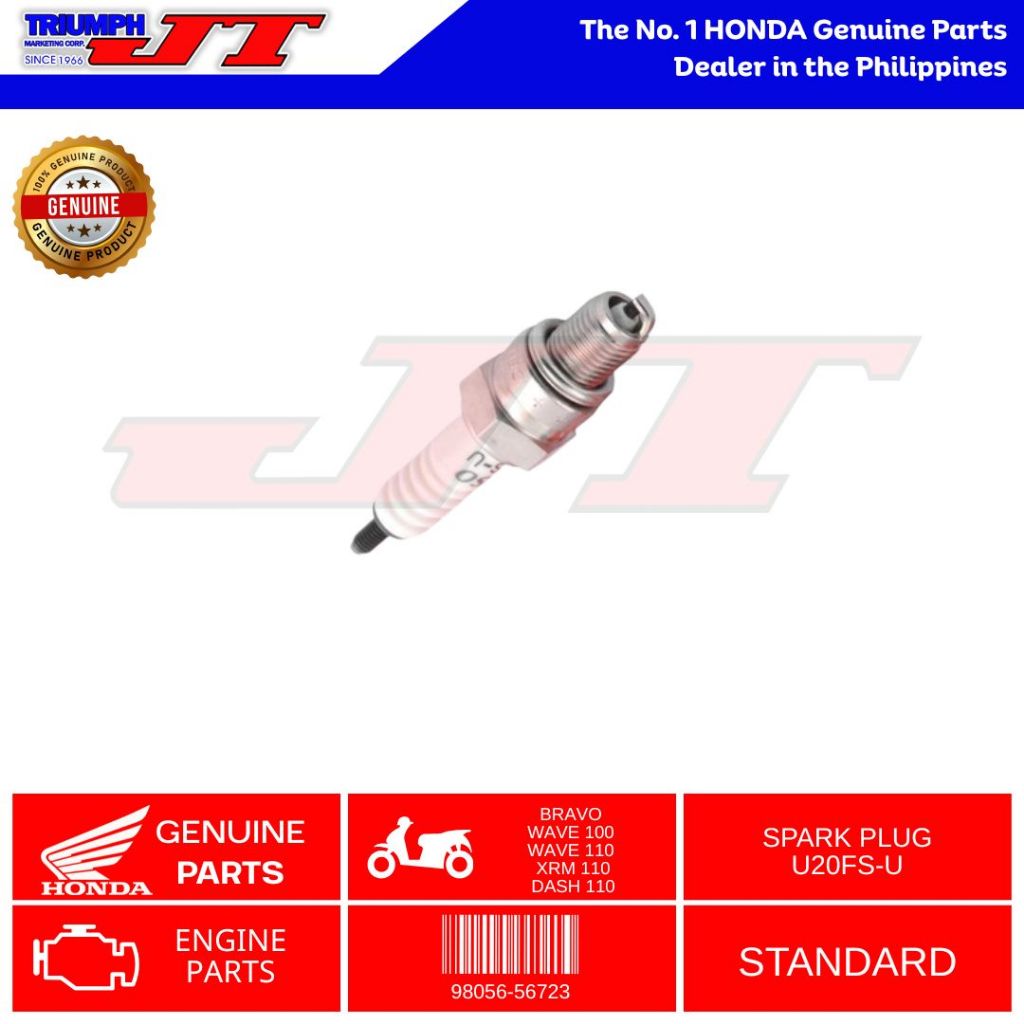 HONDA GENUINE BRAVO WAVE 100 WAVE 110 XRM 110 DASH 110 SPARK PLUG U20FS ...