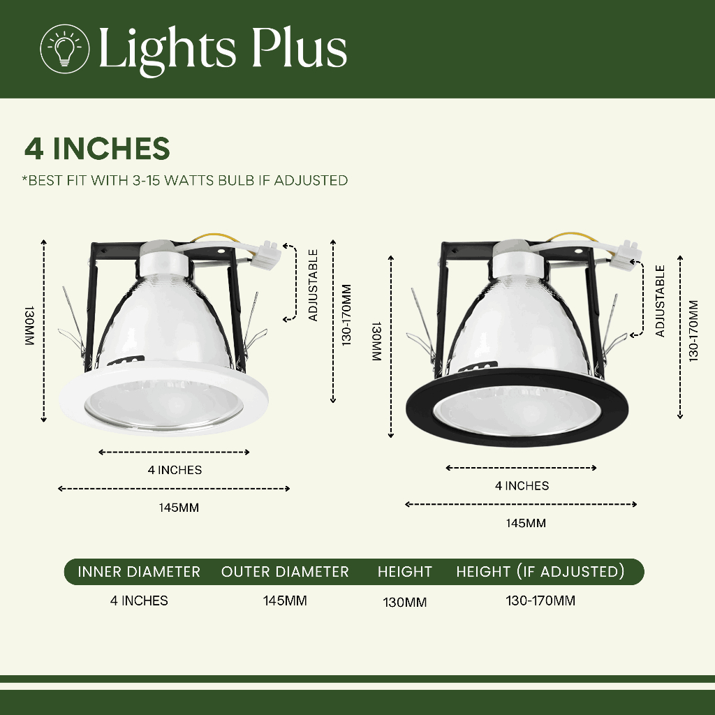 E27 Replaceable Recessed Downlight Pinlight Housing/with glass and ...