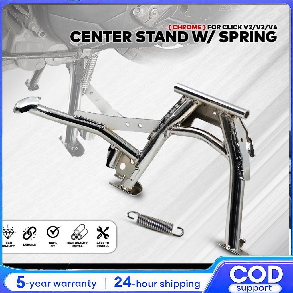CLICK V2 / CLICK V3 / CLICK V4 CENTER STAND WITH SPRING BLACK / CHROME ...