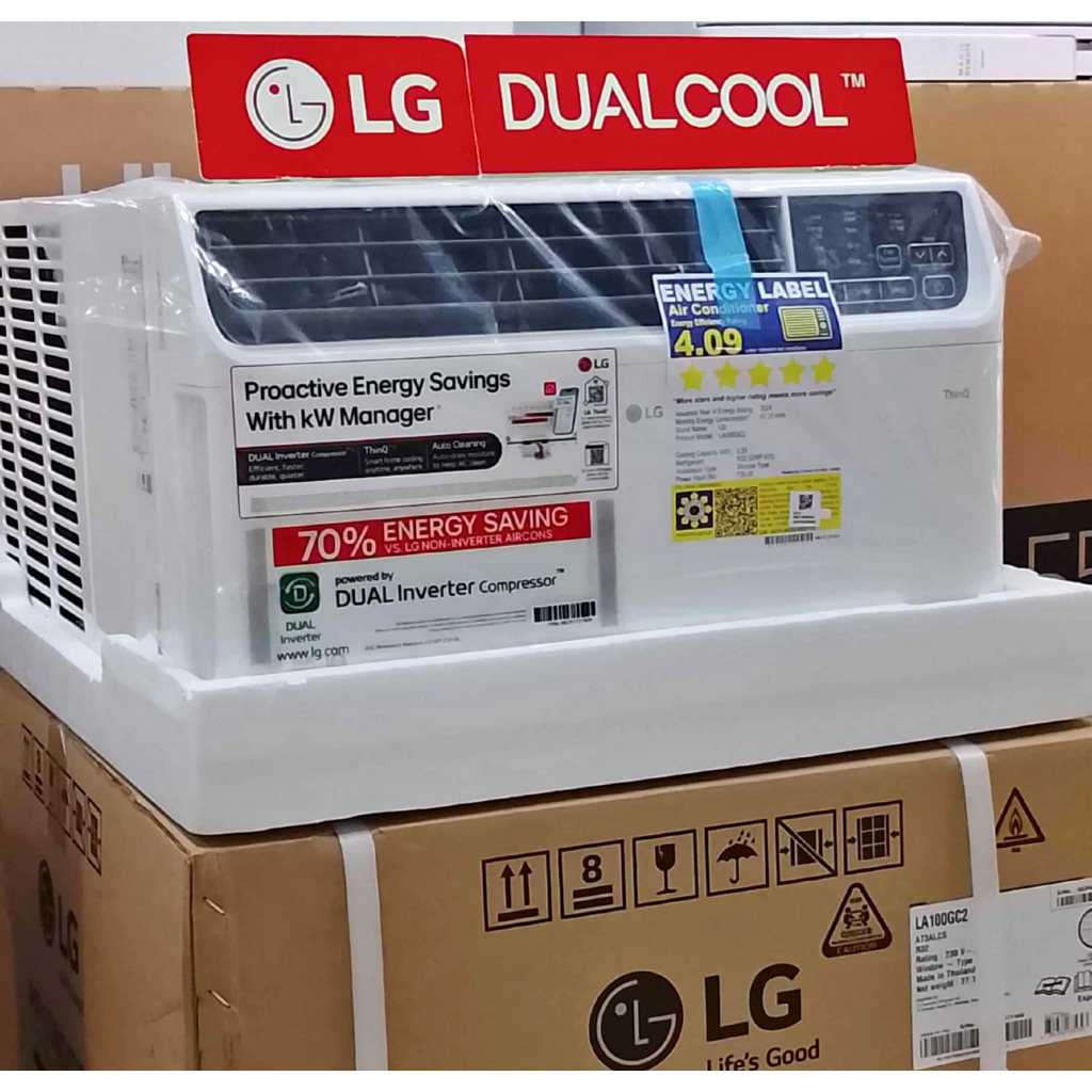 LG DUAL INVERTER WINDOW TYPE AIRCON BRAND NEW AND SEALED UNIT | Shopee ...