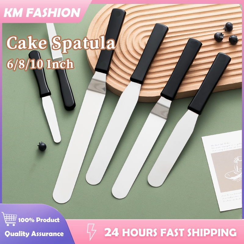 KM Cake Spatula 6/8/10 inch Stainless Steel Straight Angled Cream Icing ...