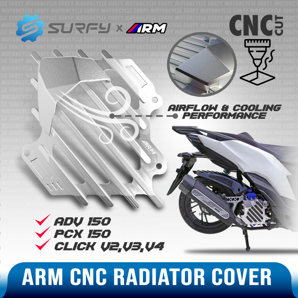 ARM Radiator Cover 6061-T6 Aluminum CNC Heavy-Gauge Airflow Design For ...