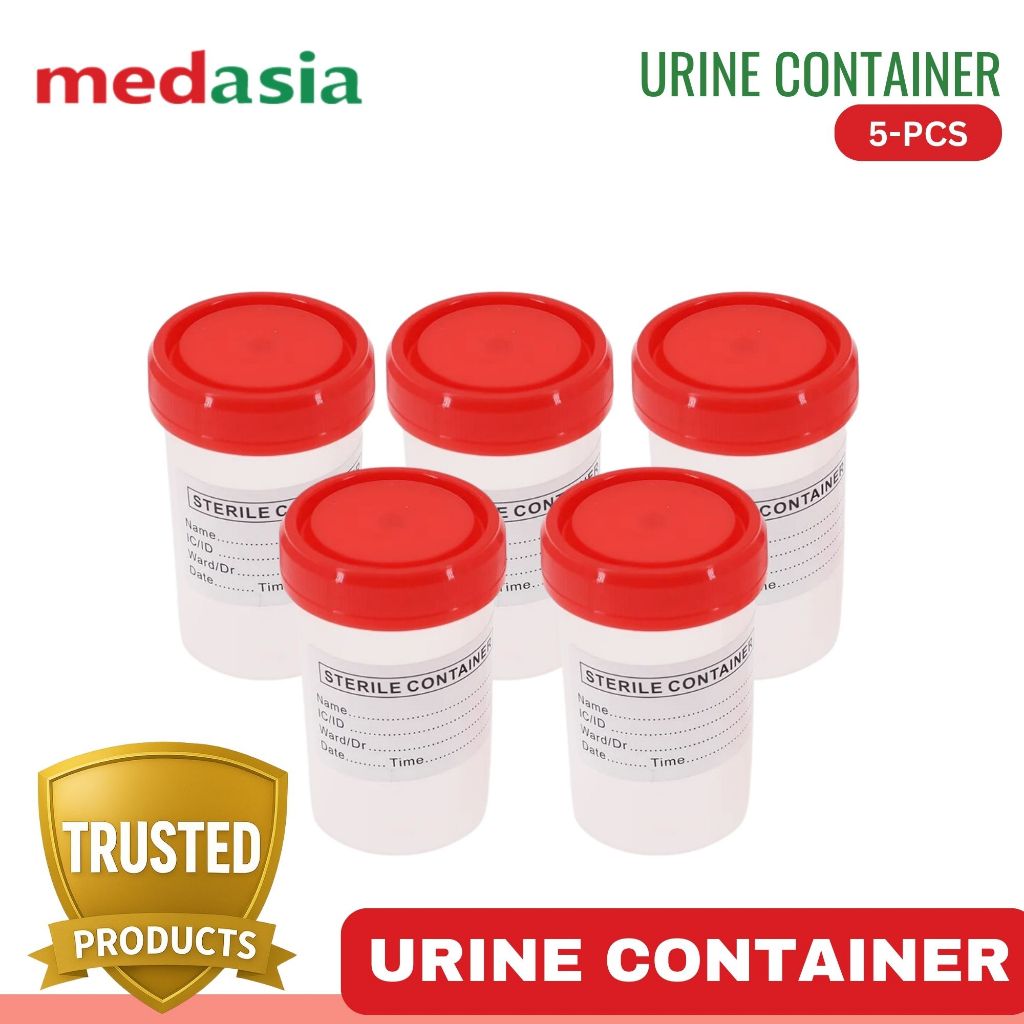 Surgitech 5pcs Urine/Stool Specimen Container with Label 60ml (5PCS ...