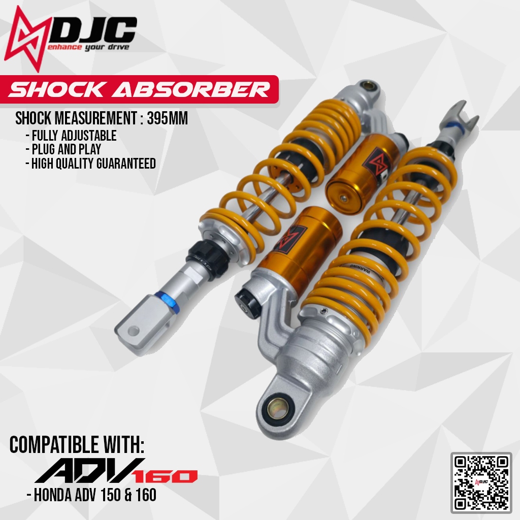 DJC Honda ADV 160 Fully Adjustable Shock Absorber 395mm | Shopee ...