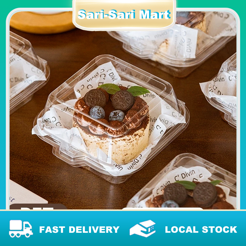 50PCS Transparent Toast Packaging Box Disposable Baking Pastry Box for ...
