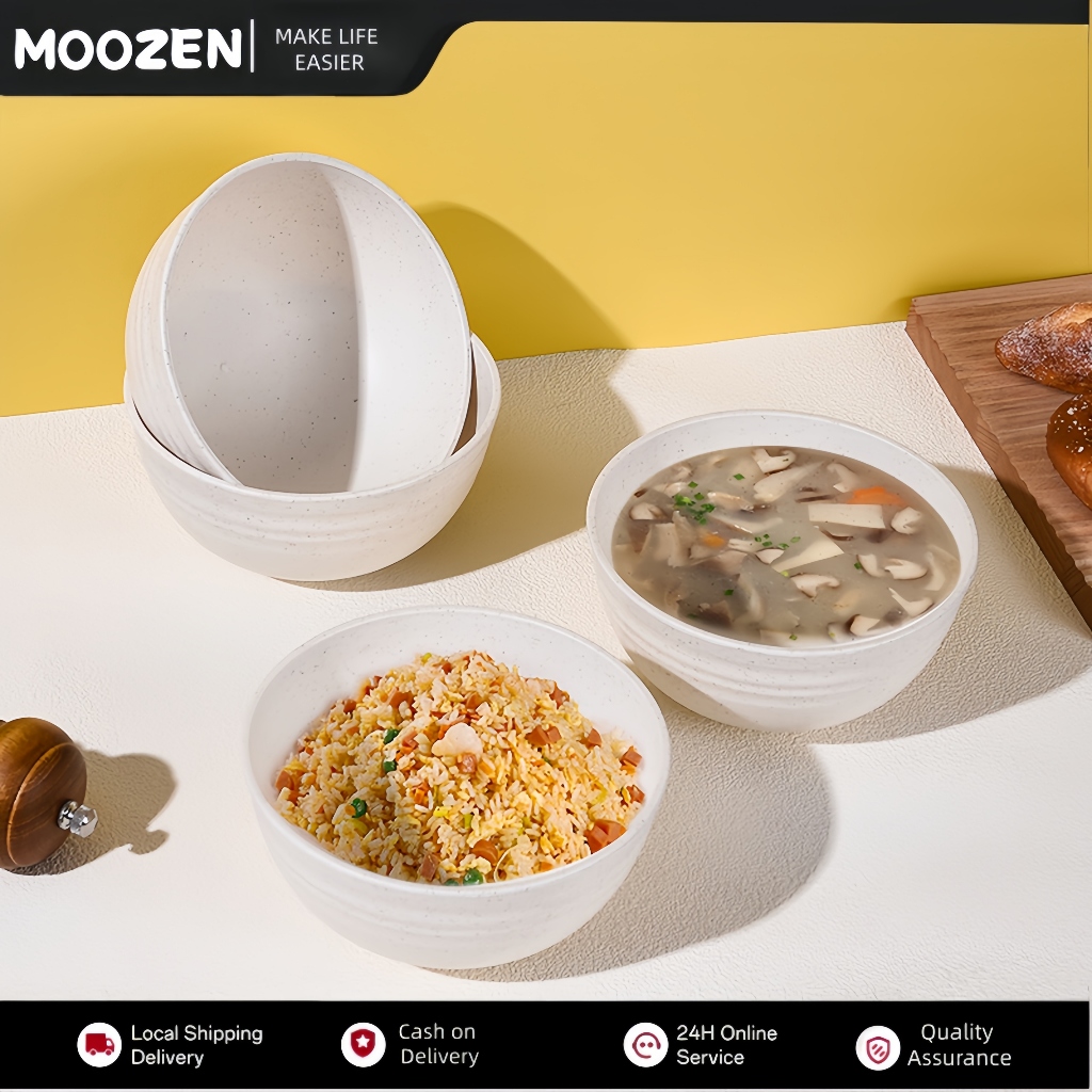 MOOZEN 15cm Korean Mini Wheat Straw Bowls |Microwavable |Eco-friendly ...