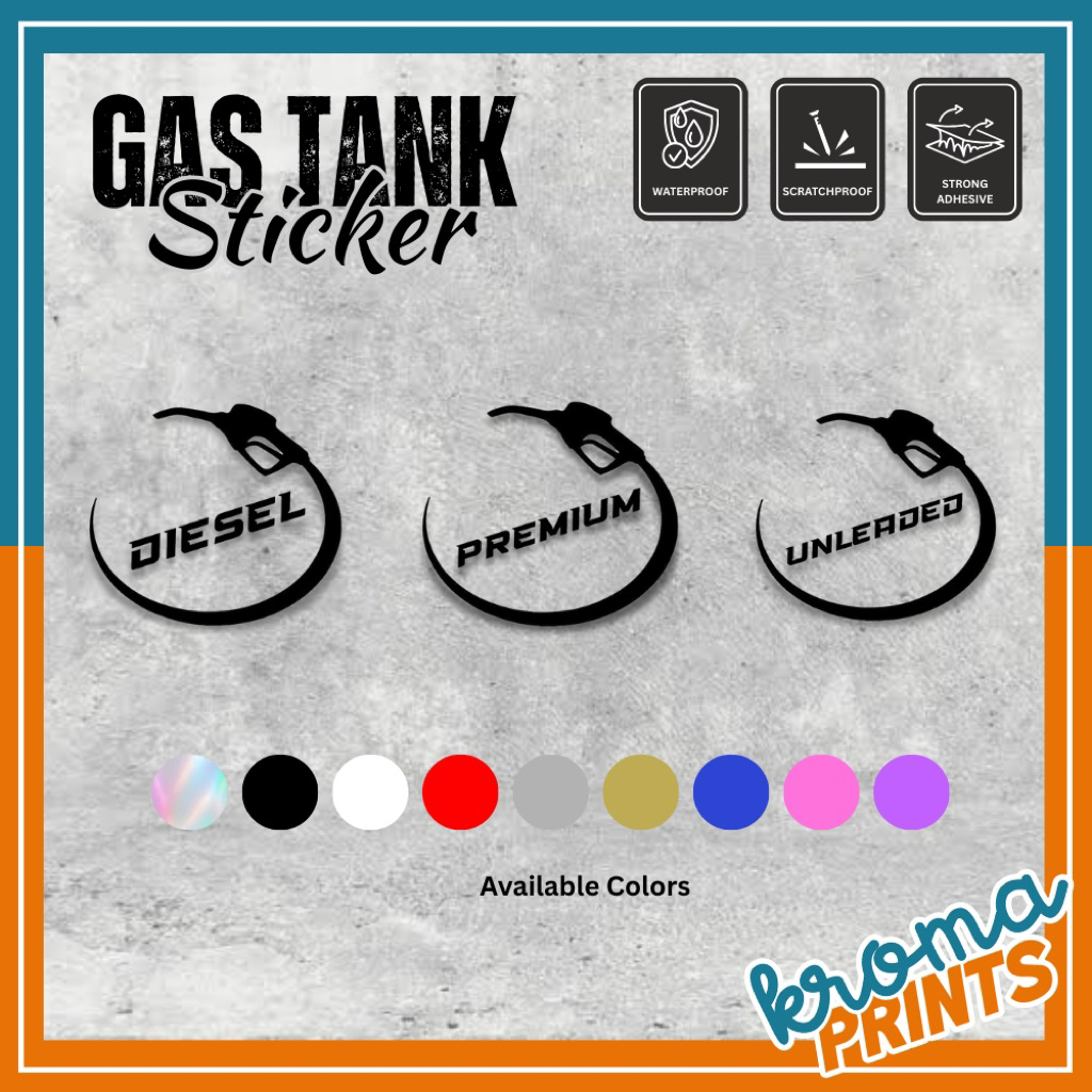 FuelType Pro™ Gas Tank Label Stickers – Diesel, Premium & Unleaded Fuel ...