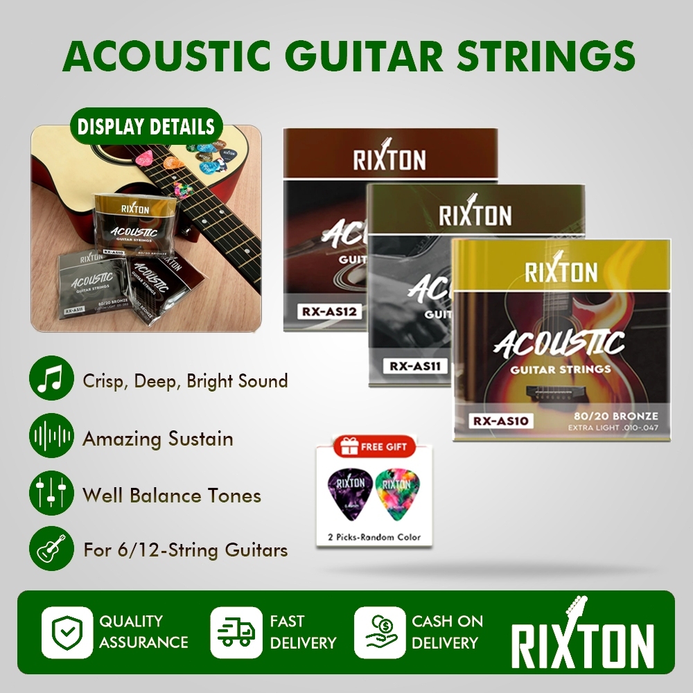 Rixton Guitar String Acoustic Set Guitar Musical Instrument Accessorie ...