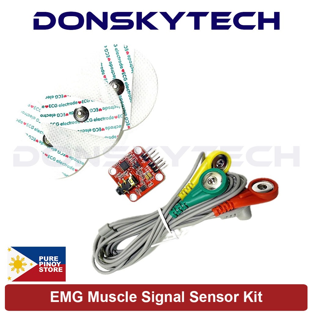 EMG Muscle Signal Sensor Kit for Arduino and Raspberry Pi Computer ...