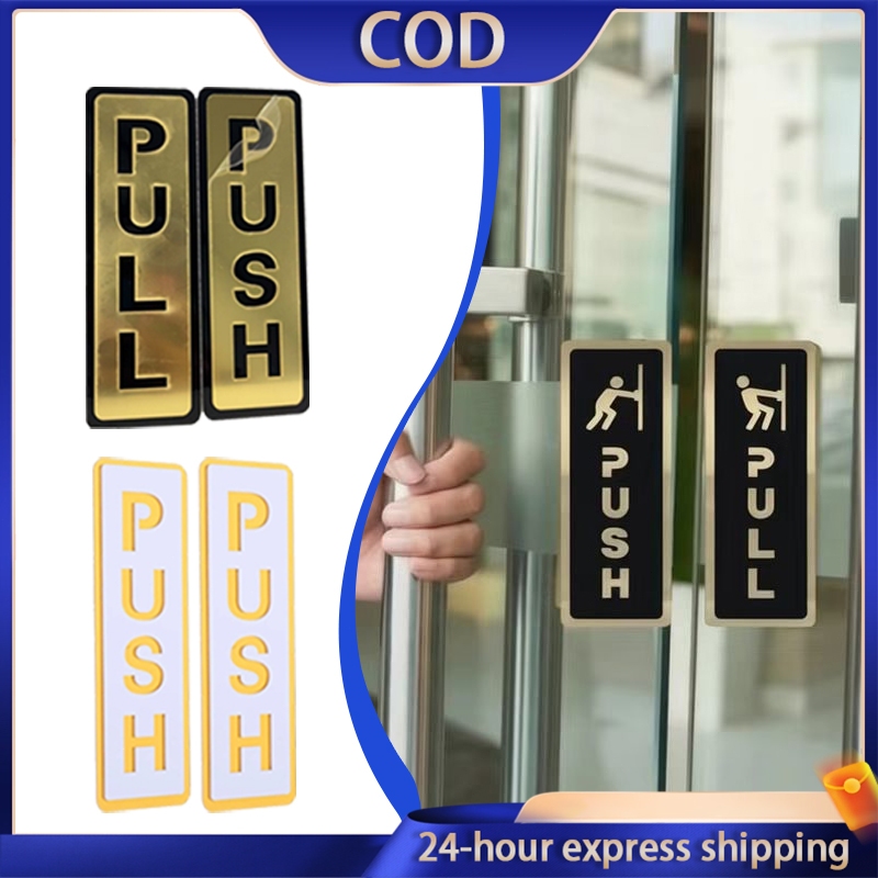 Slide To Open Door Sticker Push Pull Sticker Creative Door Stickers ...