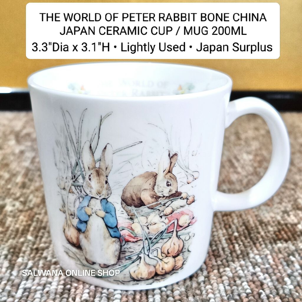 THE WORLD OF PETER RABBIT BONE CHINA JAPAN CERAMIC MUG / CUP 200ML ...