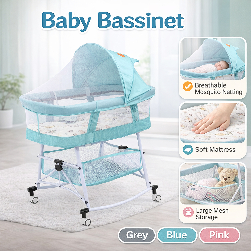 4 in1 Baby Crib for Baby Crib Complete Set Portable Bassinet with ...