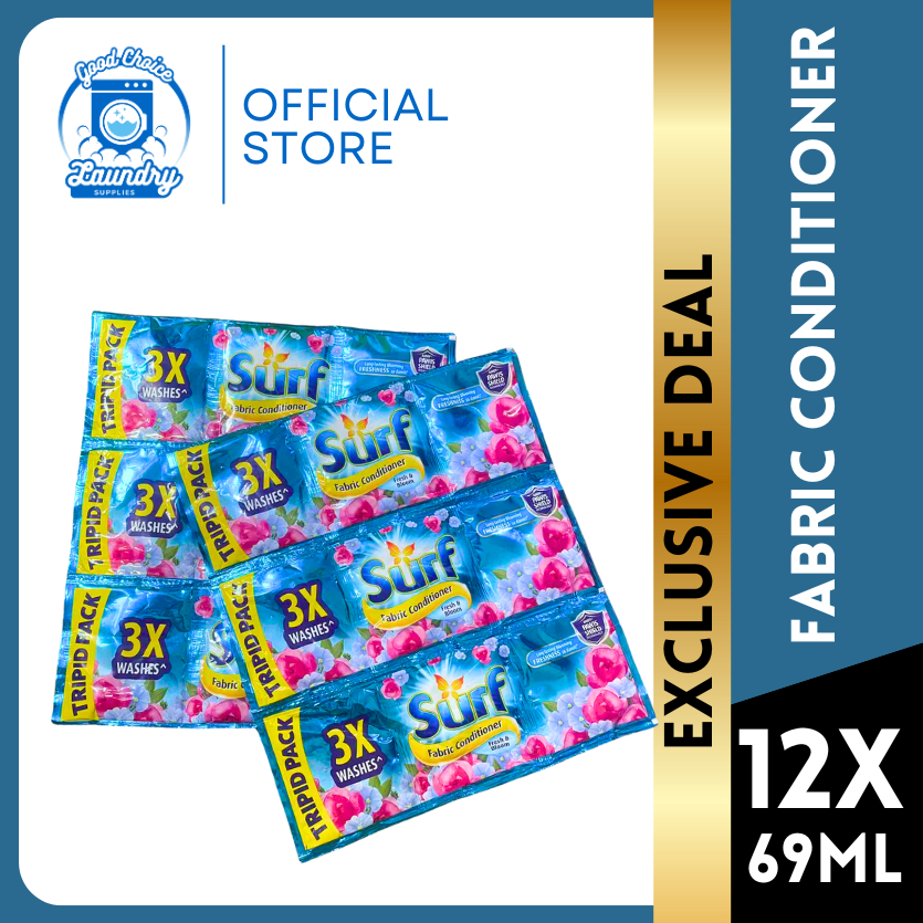 SET OF 12 Surf Fabric Conditioner Fresh & Bloom Tripid 69ml | Shopee ...
