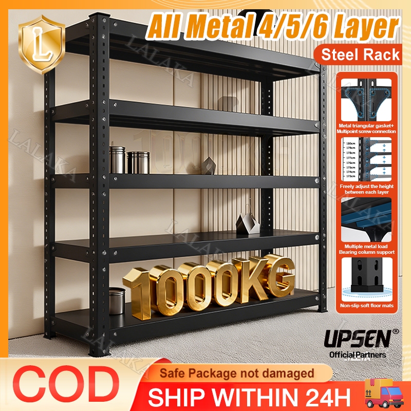 Metal Rack 4/5/6 Layer Steel Rack Shelf Organizer Storage Shelves ...