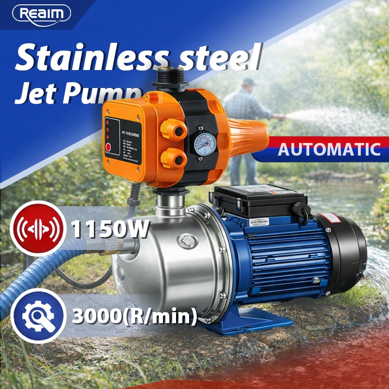 REAIM Jetmatic Water Pump Motor Stainles Steel Pressure Booster Pump ...