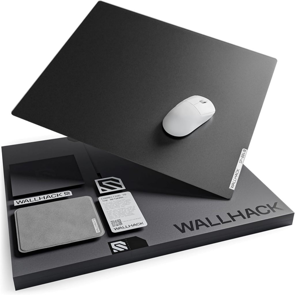 Wallhack Glass Mouse Pad SP-004 Black 430x490x3.9mm Speed Control ...