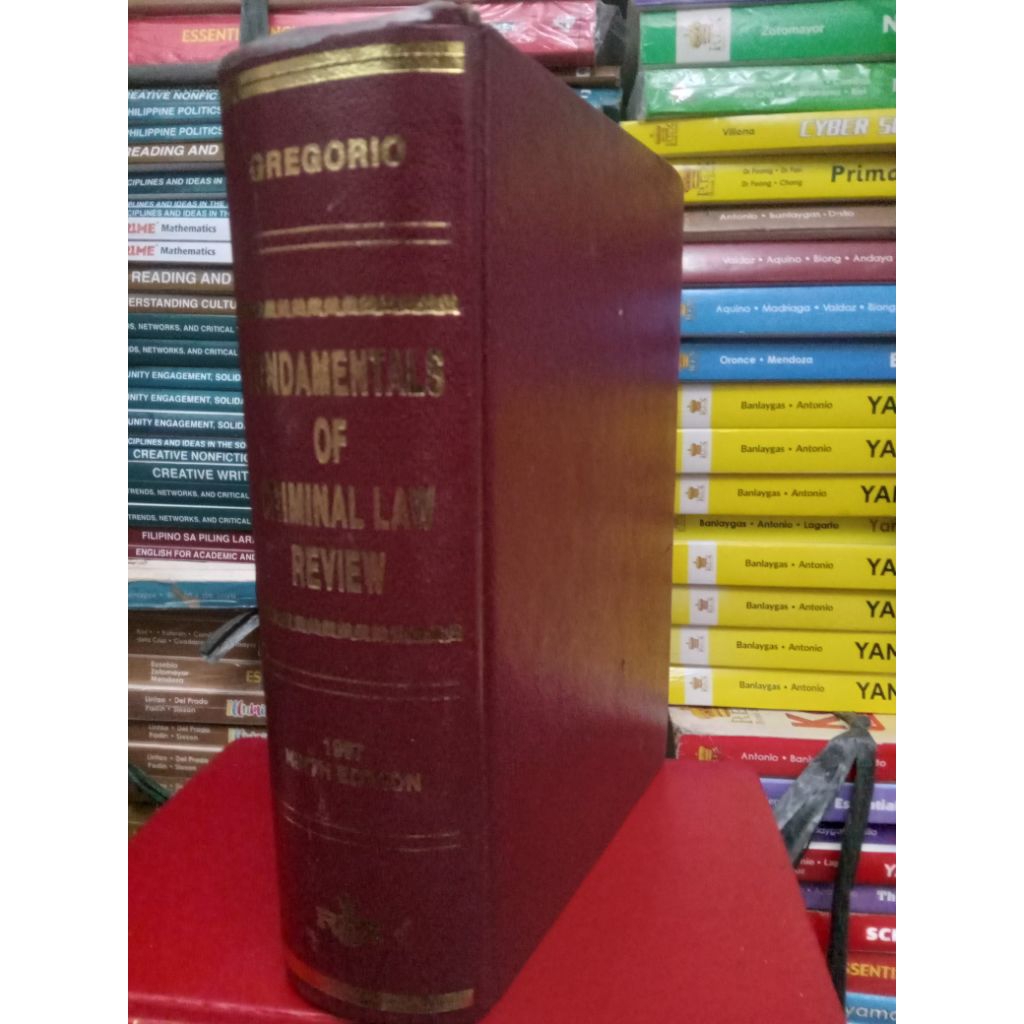 FUNDAMENTALS OF CRIMINAL LAW REVIEW (USED ) | Shopee Philippines