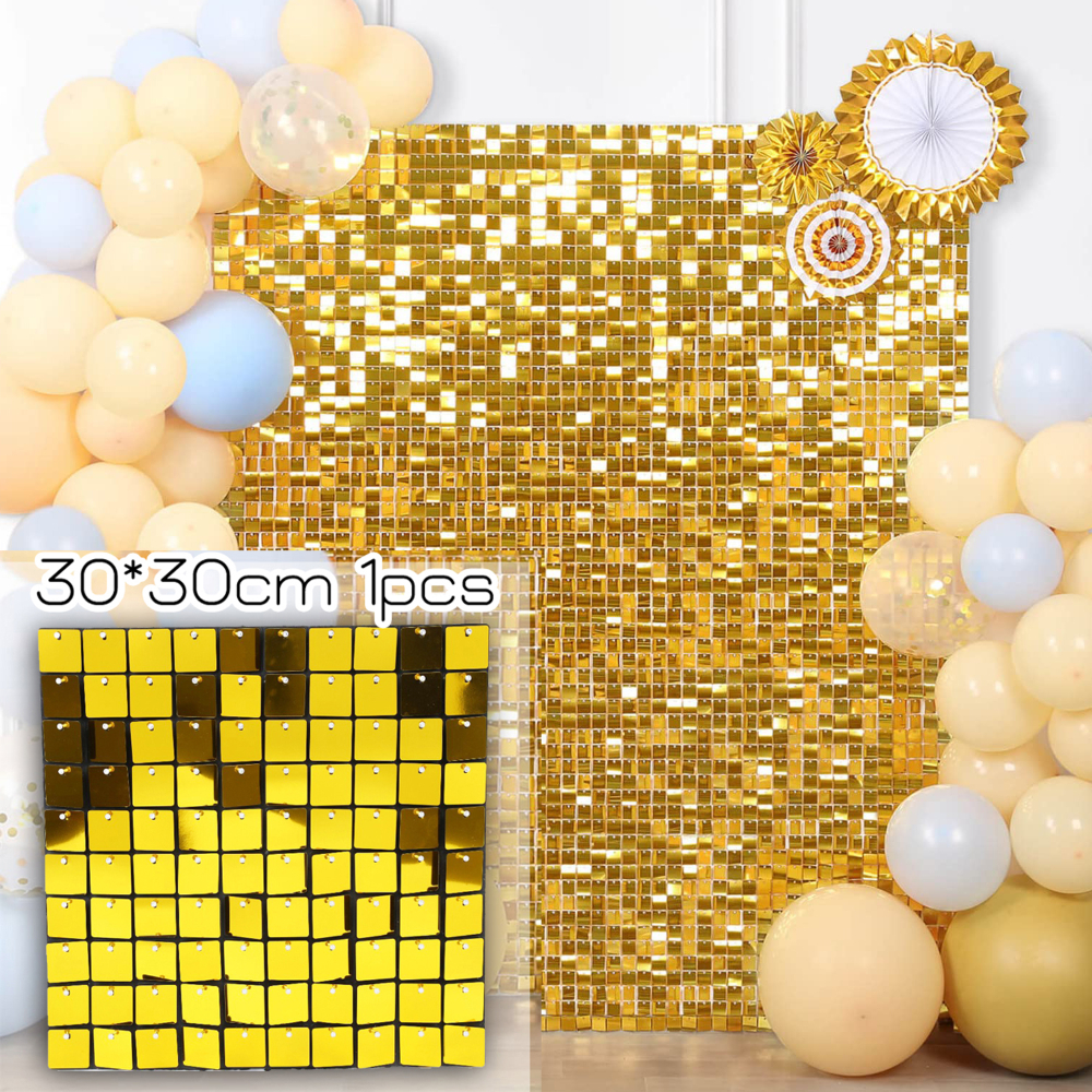 Agar.shop Square Circle Shimmer Sequin 30*30 CM Wall Panel Backdrop ...