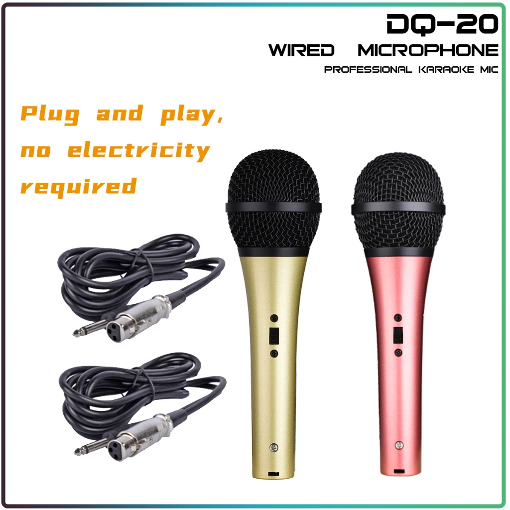 2 Pcs Metal Heavy Duty Wired dynamic microphone original for karaoke ...