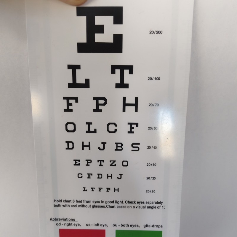 Visual Acuity Chart Eye Chart Test International Standard Visual Chart ...