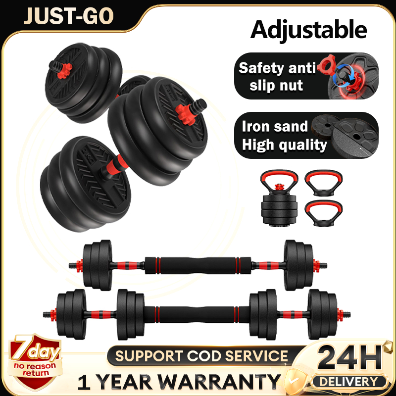 Adjustable Dumbbell Set 20 /20/30/40Kg Barbell Kettlebell Dumbbells ...