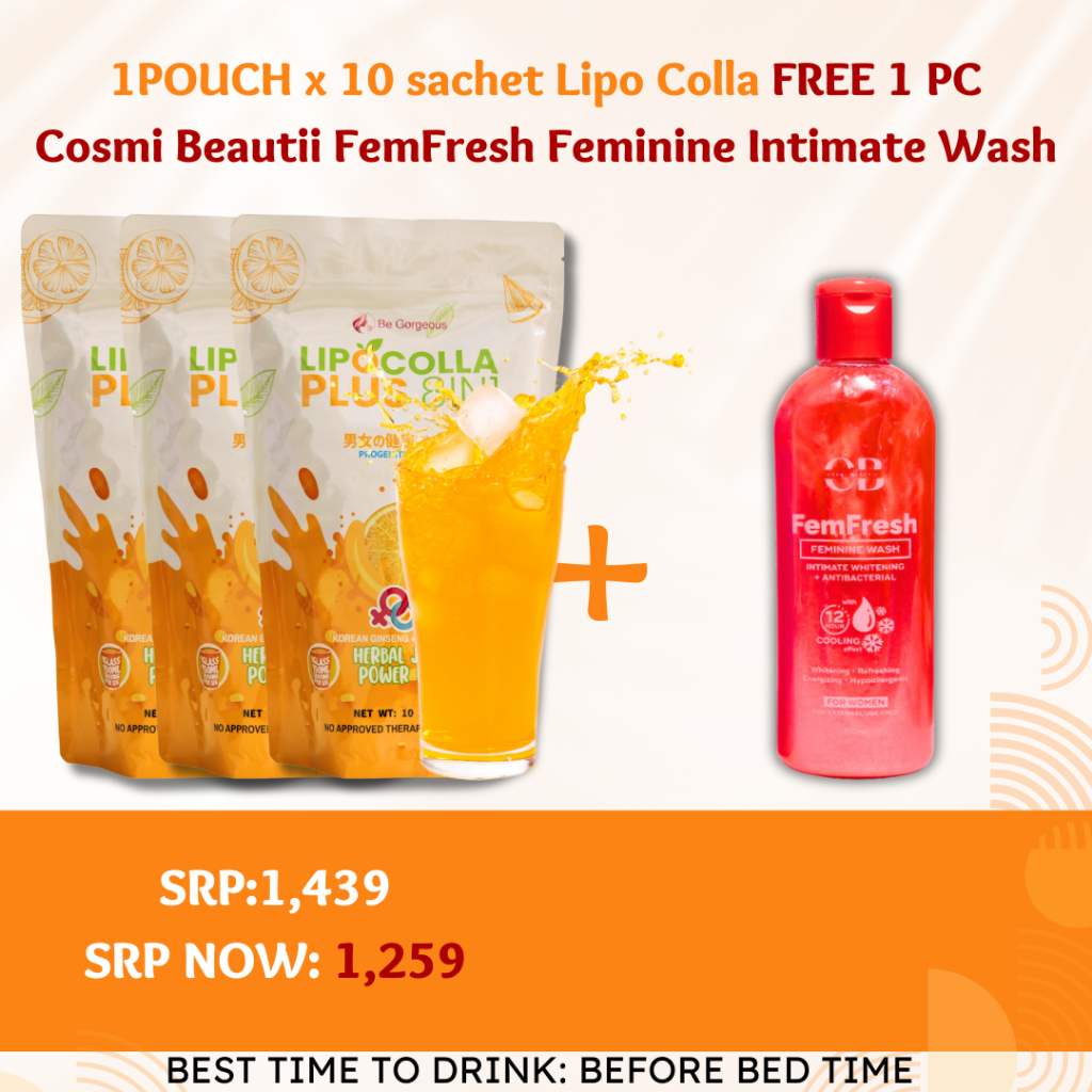 BE GORGEOUS Lipo Colla Plus 8-in-1 Juice | Herbal Drink, Ginseng, L- Carnitine, Barley Detox & Glow | Shopee Philippines