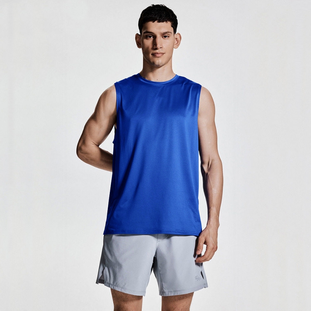 Unisex Simple DRI FIT Sando for men & women American plain Royal Blue ...