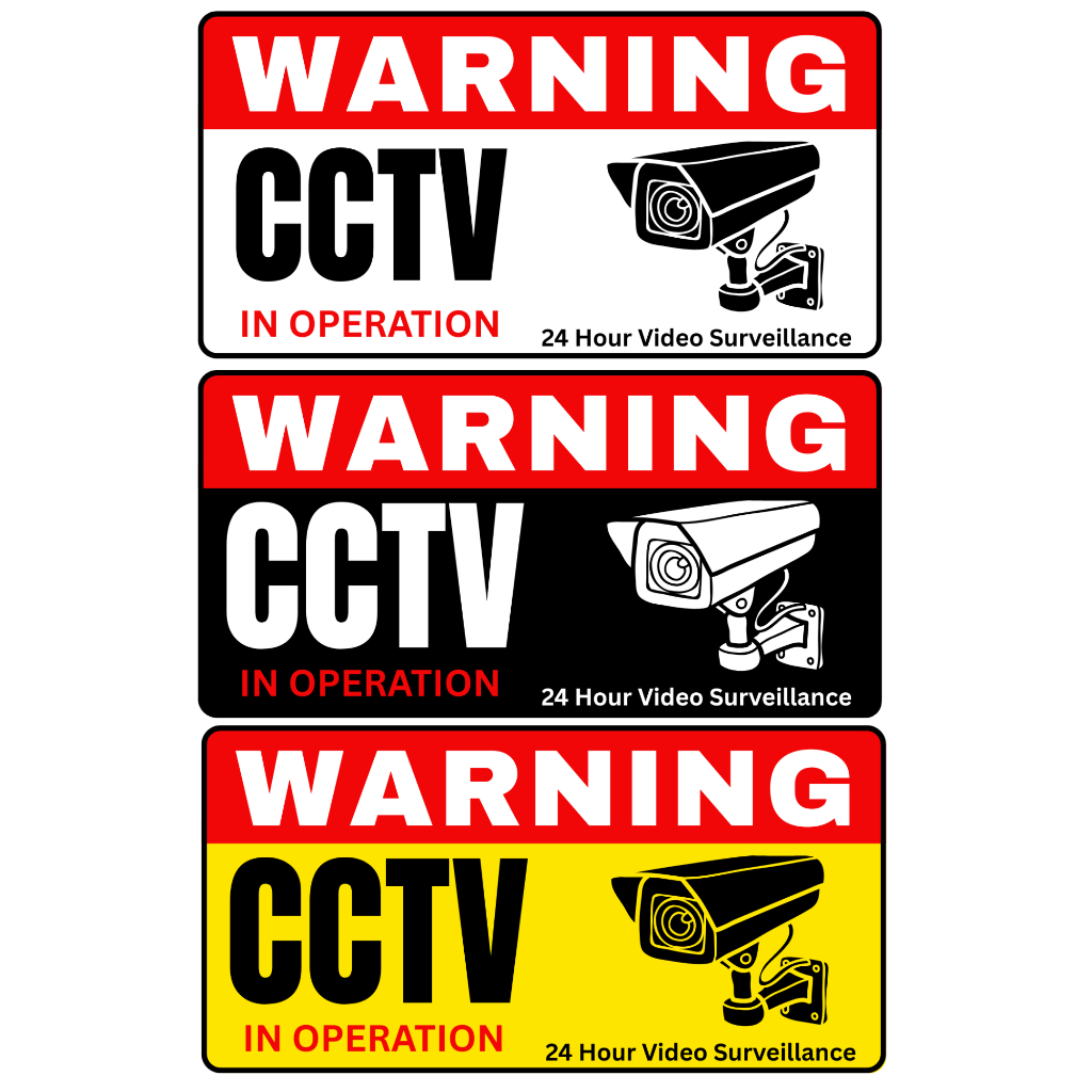 CCTV SIGN (Laminated, Pvc, Sintra) | Shopee Philippines
