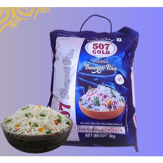 507 Gold basmati long-grains Premium Basmati Rice 5 kilo | Shopee ...