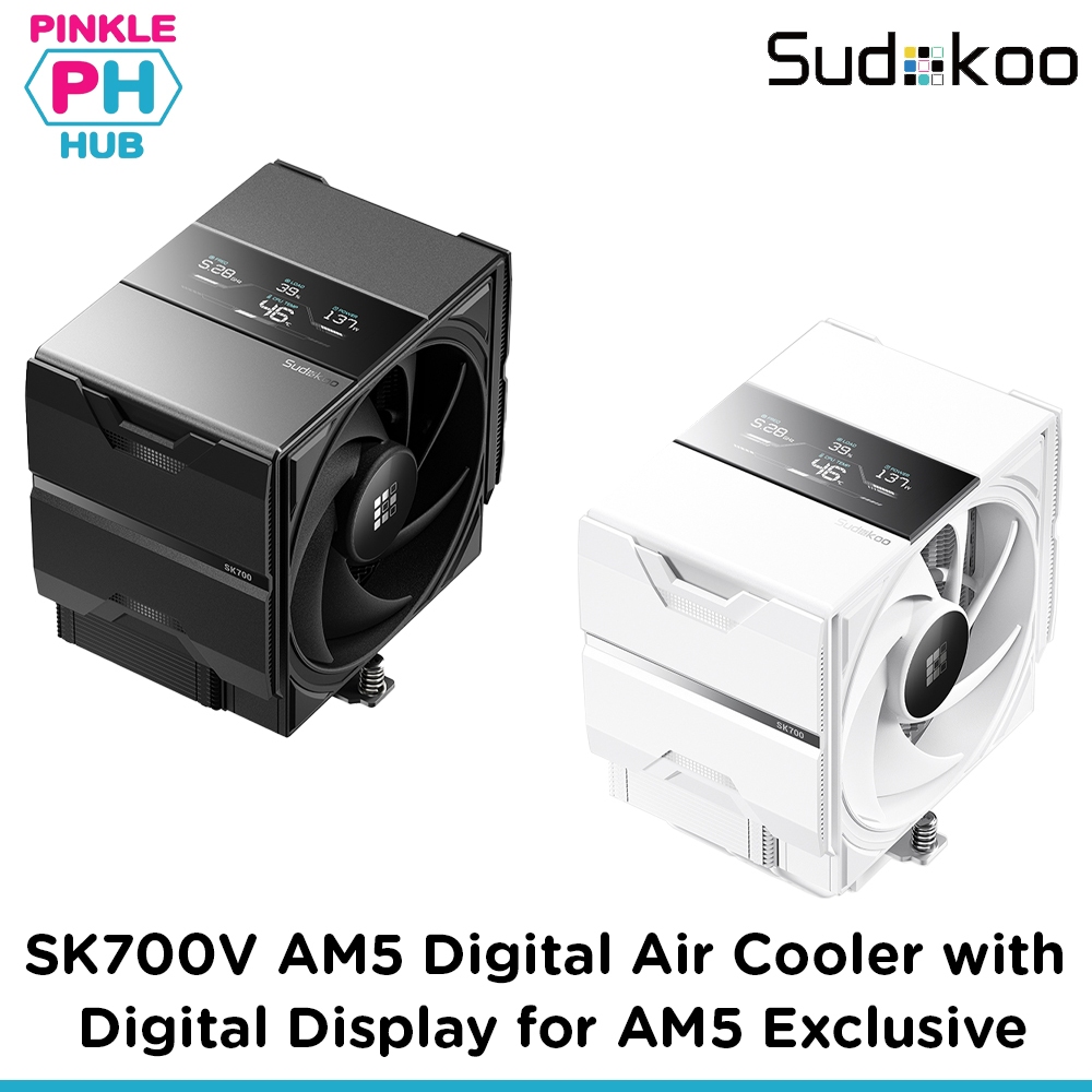 PINKLEHUB | SUDOKOO SK700V AM5 Digital Air Cooler with Digital Display ...