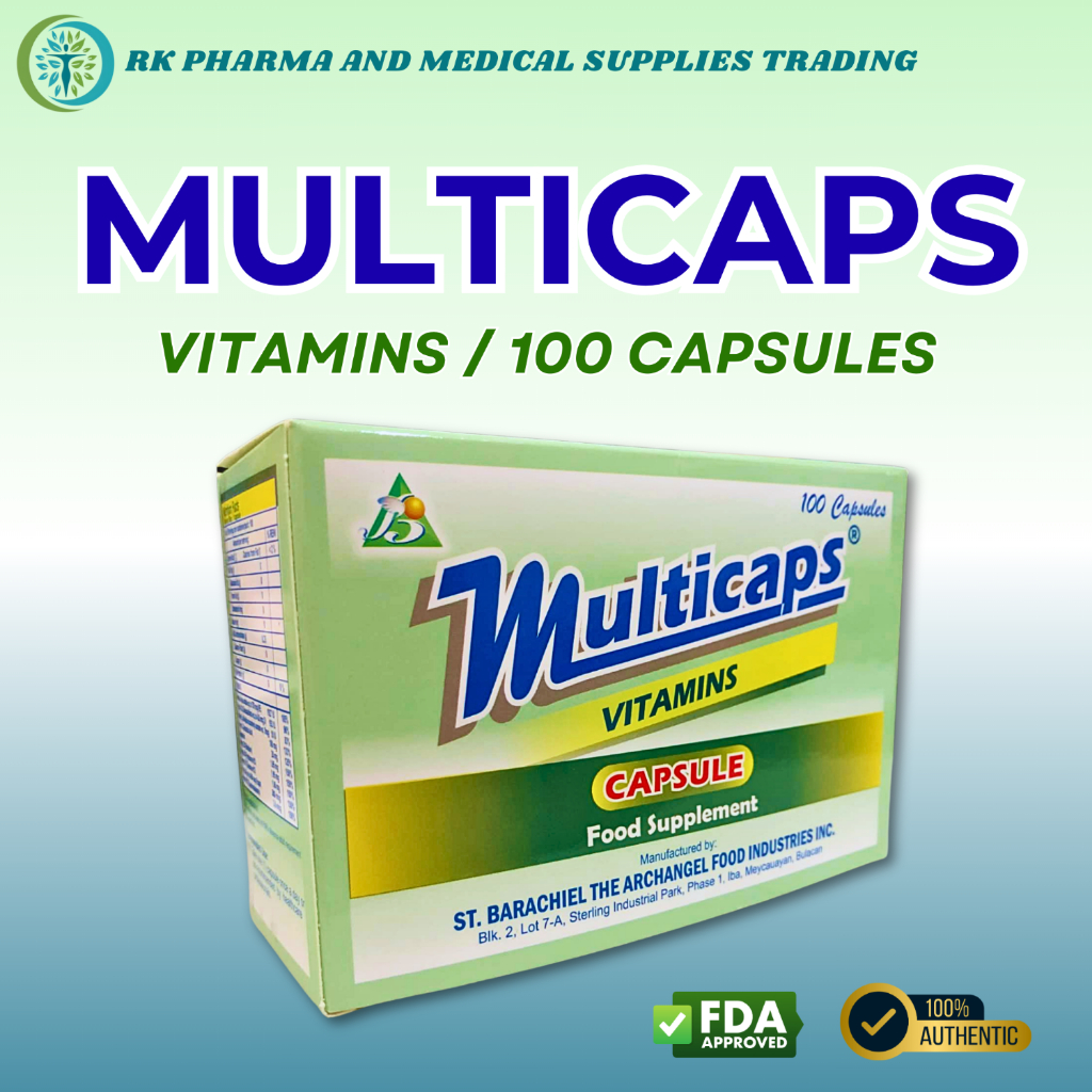 MULTICAPS VITAMINS 100 CAPSULES (FDA APPROVED 100%) | Shopee Philippines