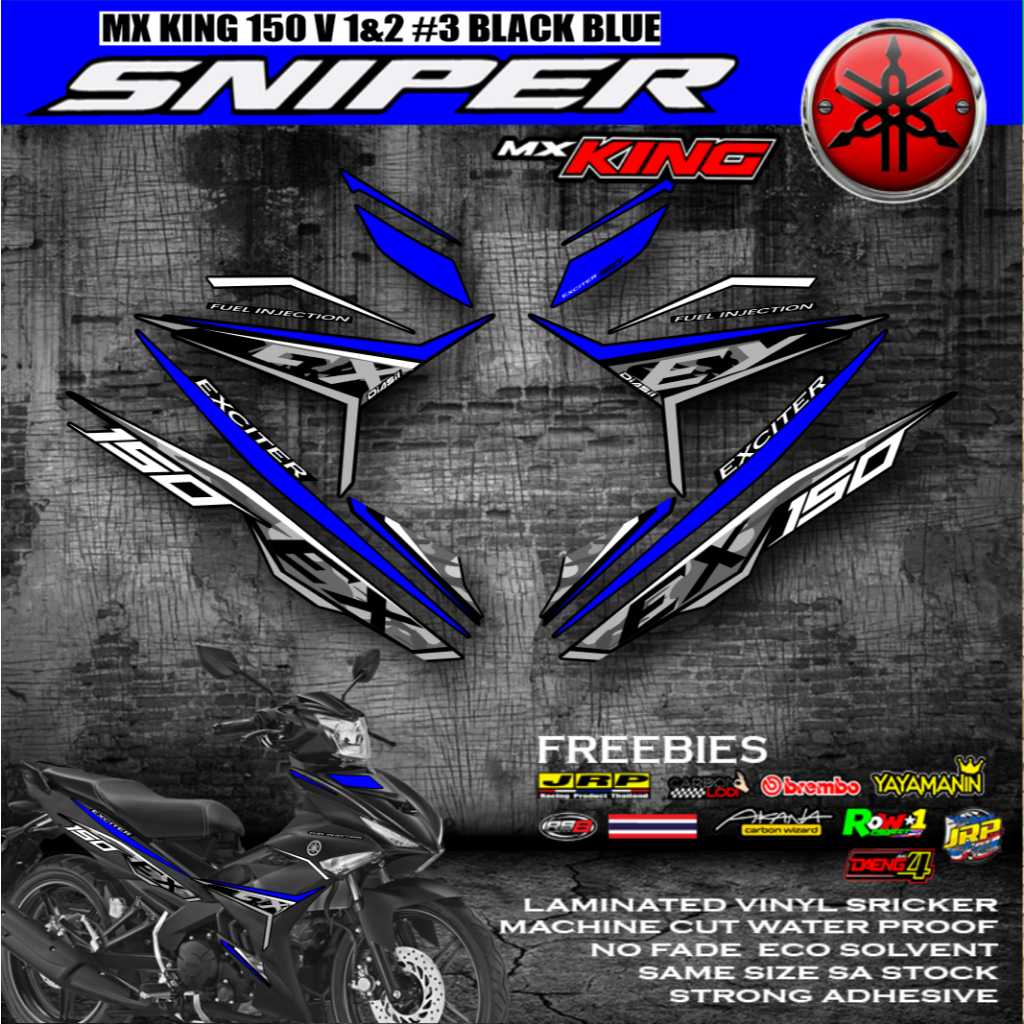 Sniper 150 V1 & v2 Decals Sticker Malaysia With Freebies | Shopee ...