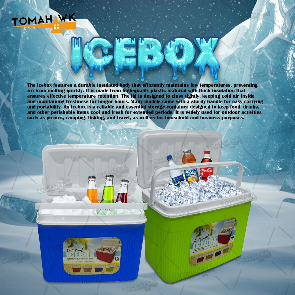 TOMAHAWK PICNIC MATE COOLER ICEBOX PORTABLE INSULATED ICE BOX 8L, 15L ...