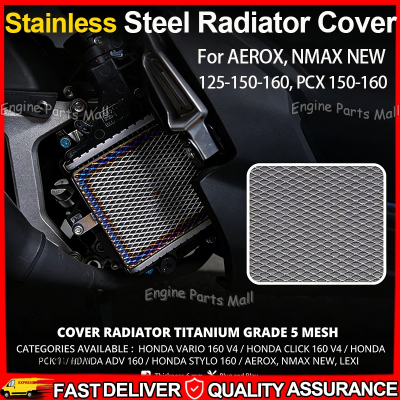 Stainless Steel Radiator Cover – Mesh V1-V2 Premium Series [Nmax/Aerox ...