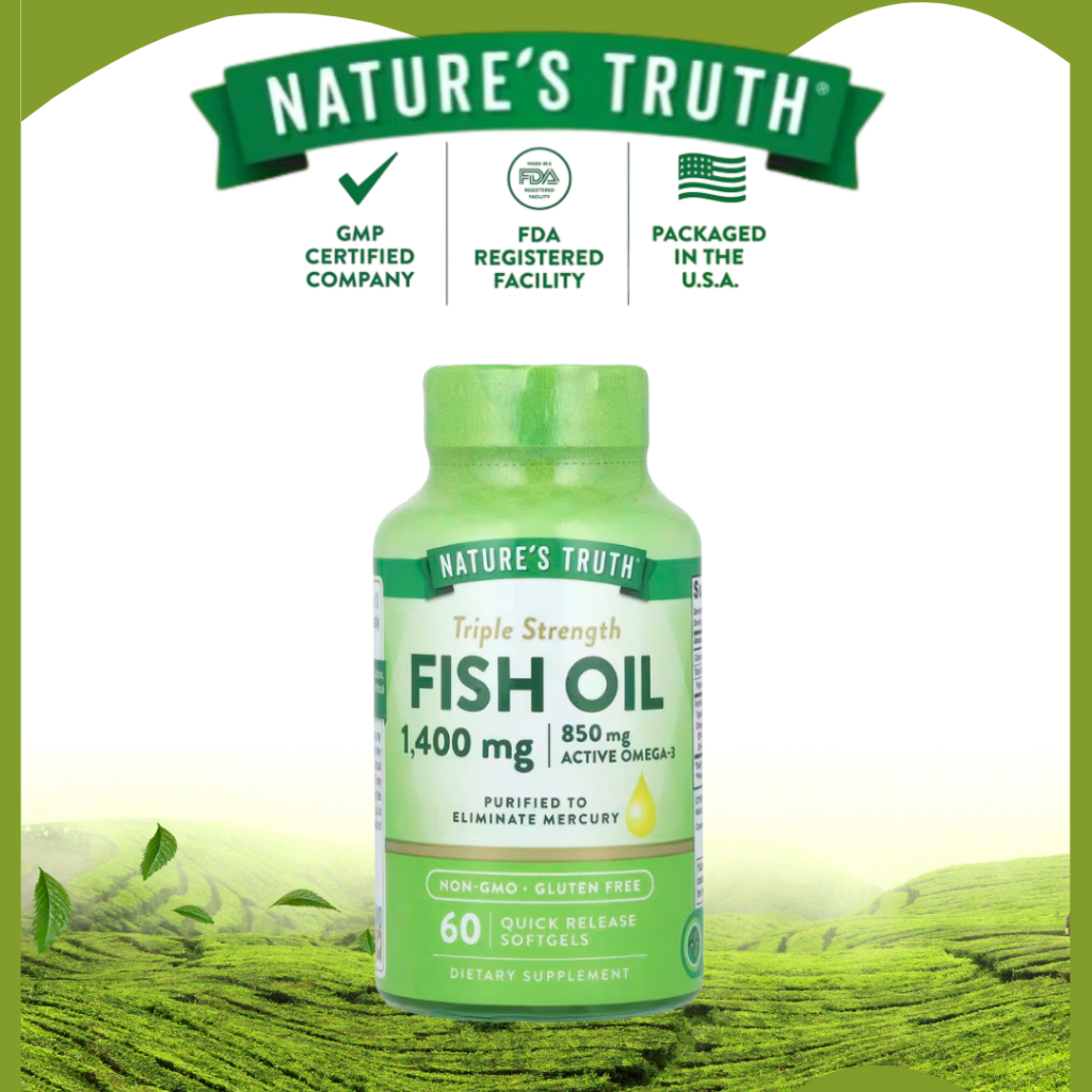Nature'sTruthPH | Nature's Truth, Fish Oil, Triple Strength, 1,400 mg ...