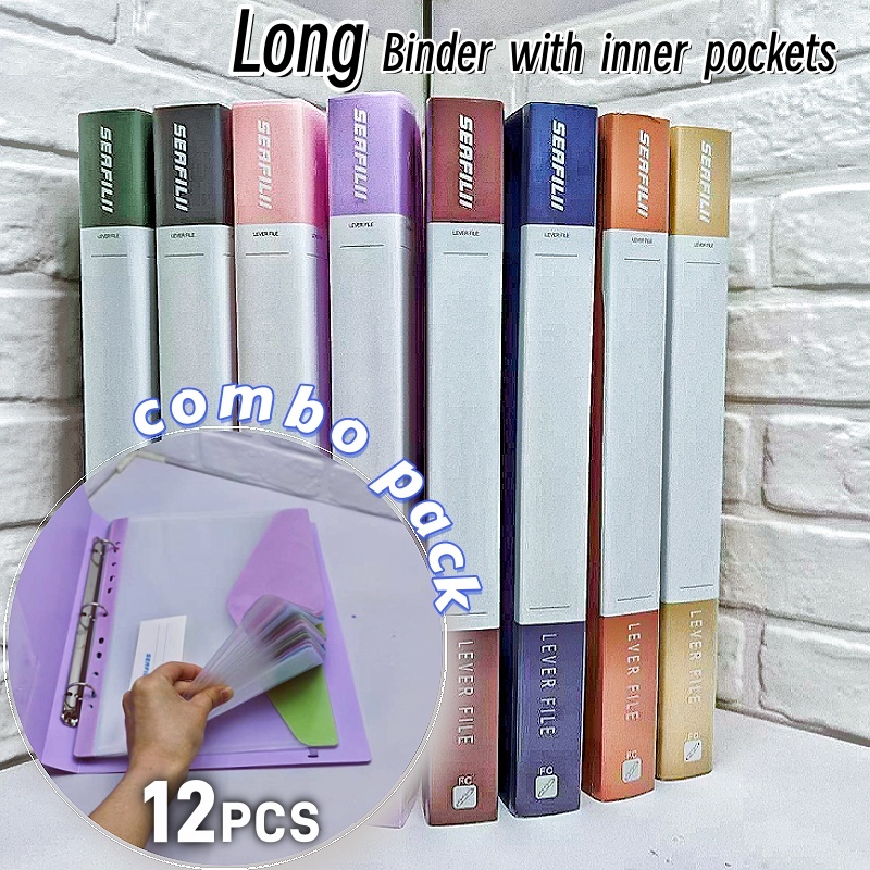 Long Binder Set with Long Plastic Envelope Arch File Folder Paper ...