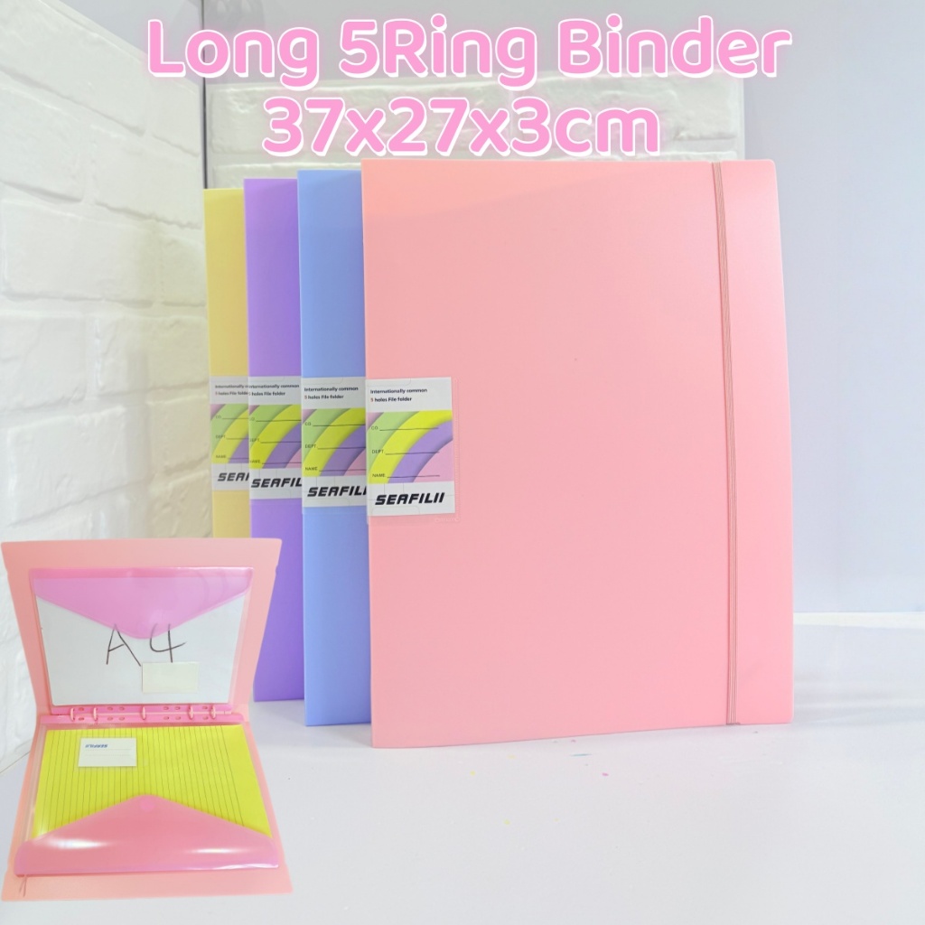 Long 5 Ring Binder Folder Push Pull File Folder Arch File Macron Folder ...