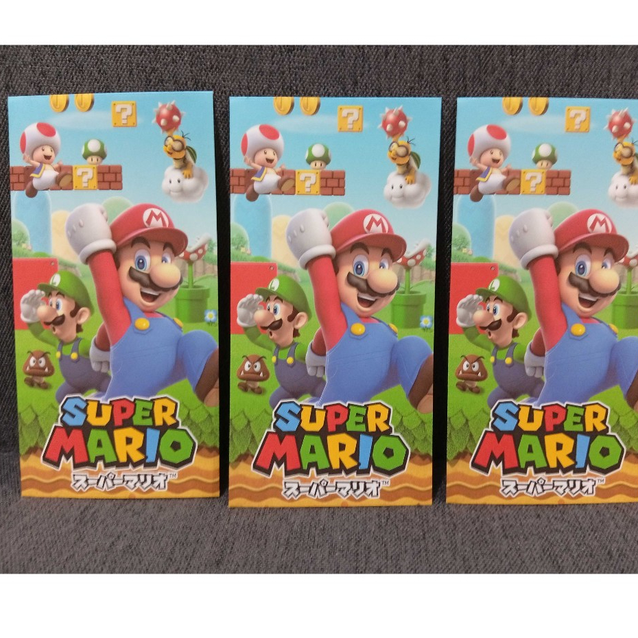 Super Mario Long Money Envelope Set Of 3 (New) | Shopee Philippines