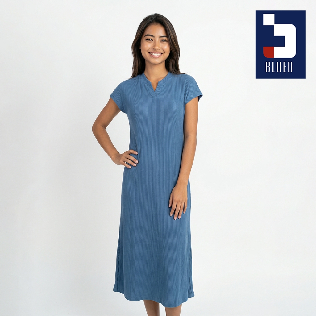 blued clothing dress Mizra Striped Popcorn Dress  Blued Online Store