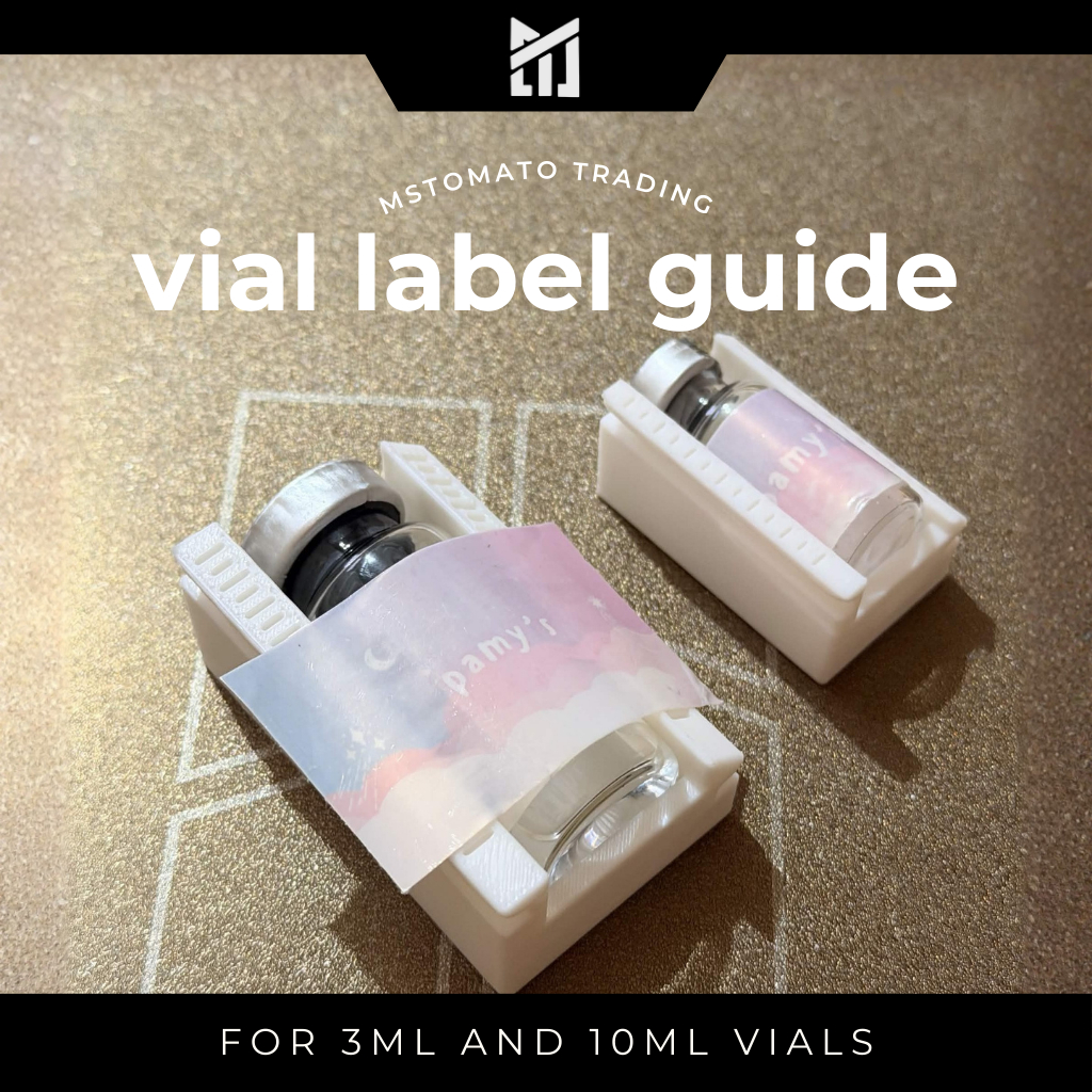 Vial Sticker Label Guide for 3ml & 10ml Bottles | Straight Alignment ...