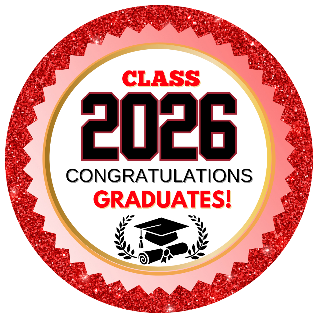 FAST SHIPPING! 12 PIECES CIRCLE CUT OUT 2026 GRADUATION GARLAND/RIBBON ...