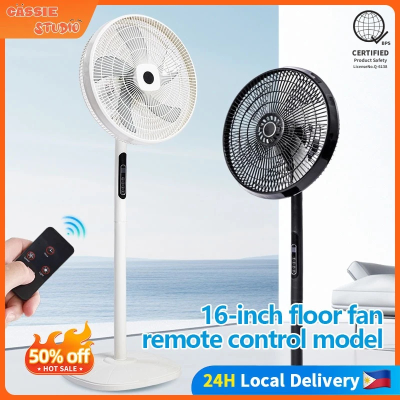Vertical Fan 16 Inch Electric Fan Strong Wind Silent Remote Control Fan ...