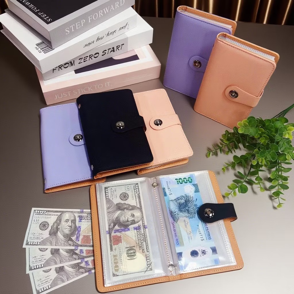 100 Bills Banknote Album Money Savings Collection Notebook PU Cover ...