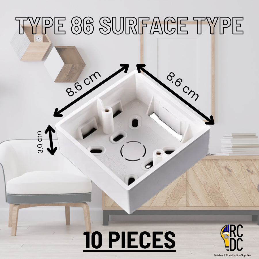 10 PIECES HEAVY DUTY PVC UTILITY BOX SURFACE TYPE 86 | 86 x 86 x 30 mm ...