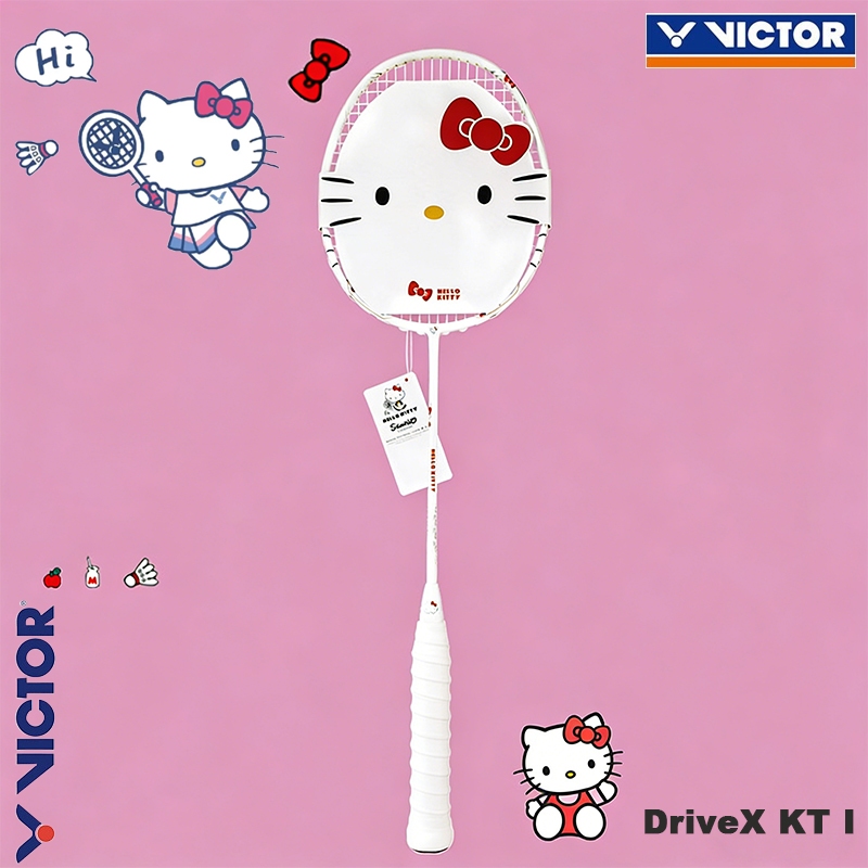 Victor x Hello Kitty DriveX KT I (4U) Badminton Racket 27 lbs (12kg ...