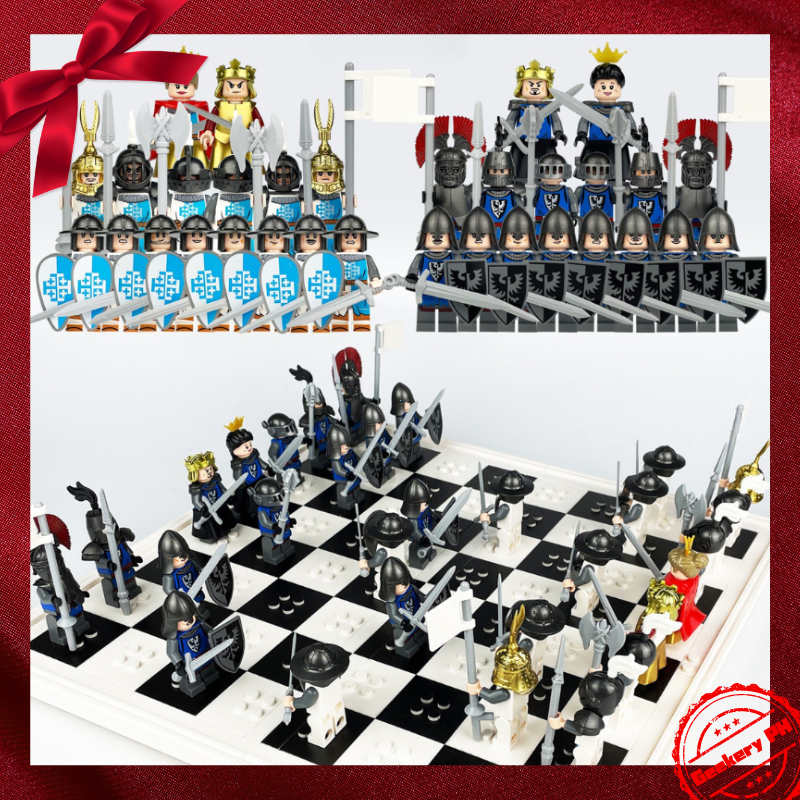 New Vintage Century Soldier Chess Military Building Blocks Boys ...