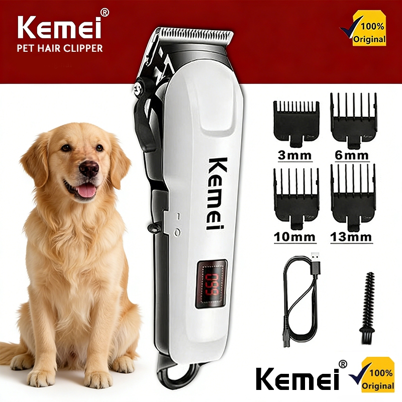 Kemei Hair Clipper Razor for Dog Heavy Duty Rechargeable Pet Hair ...